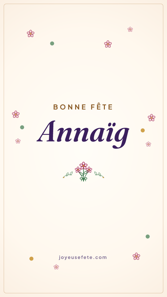 Image « Bonne fête Annaïg » au format story