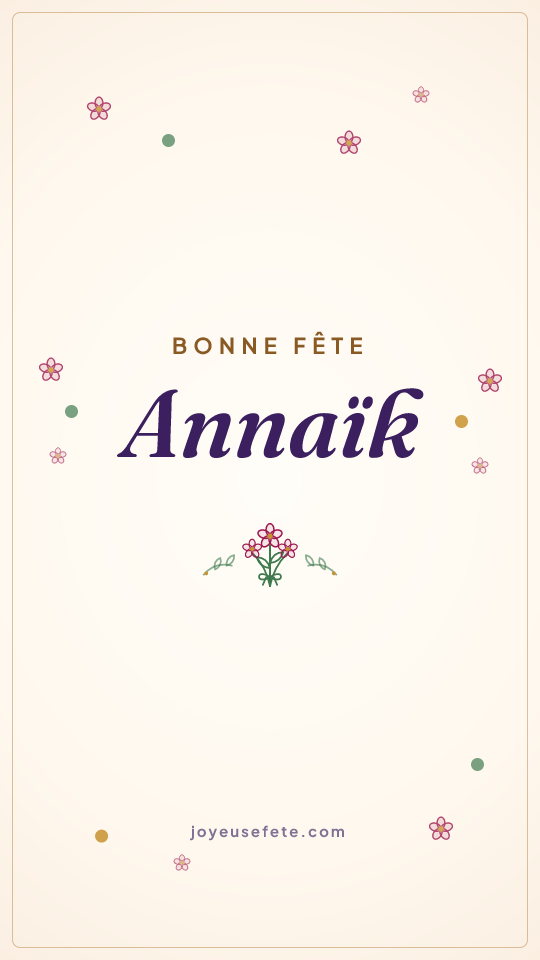 Image « Bonne fête Annaïk » au format story