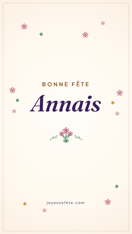 Image « Bonne fête Annais » au format story