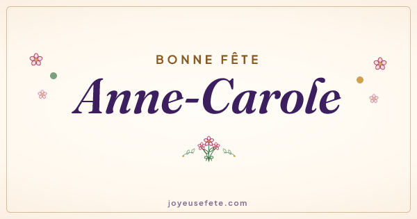 Image « Bonne fête Anne-Carole » au format large