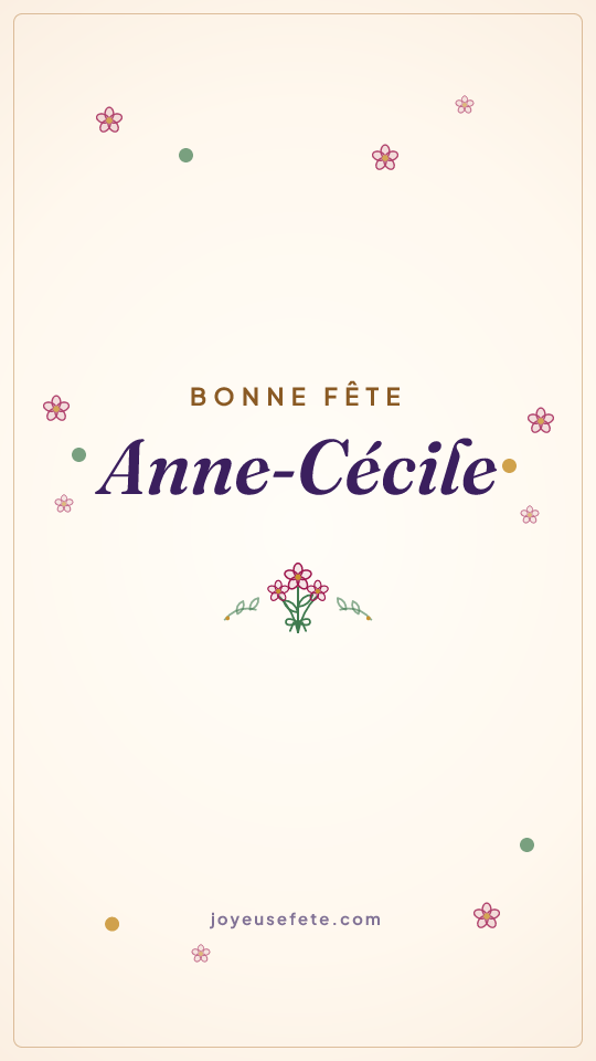 Image « Bonne fête Anne-Cécile » au format story