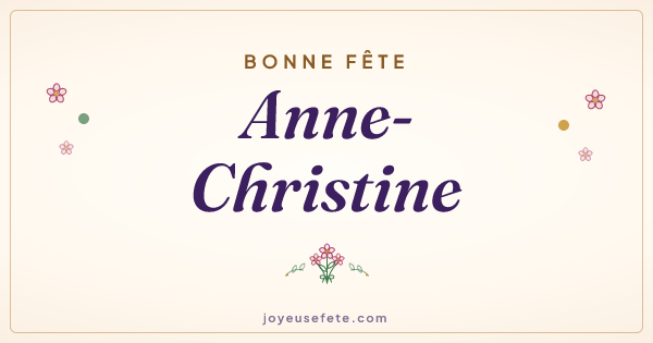 Image « Bonne fête Anne-Christine » au format large