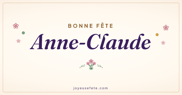 Image « Bonne fête Anne-Claude » au format large