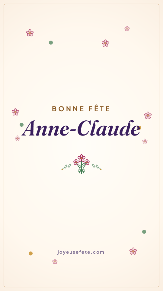 Image « Bonne fête Anne-Claude » au format story