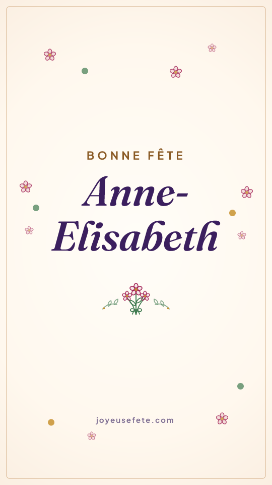 Image « Bonne fête Anne-Elisabeth » au format story
