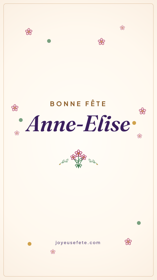 Image « Bonne fête Anne-Elise » au format story