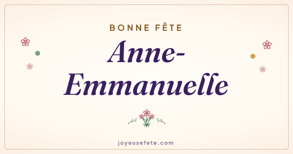 Image « Bonne fête Anne-Emmanuelle » au format large