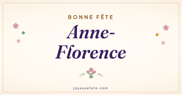 Image « Bonne fête Anne-Florence » au format large
