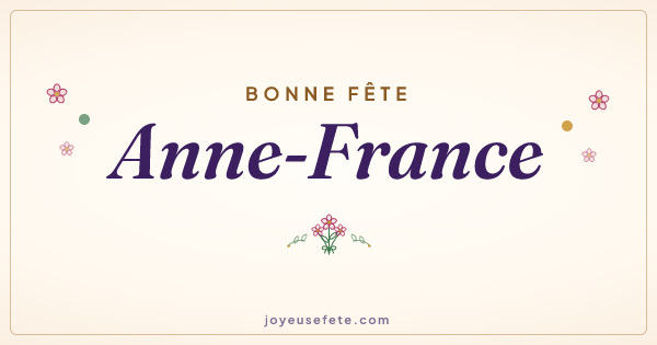 Image « Bonne fête Anne-France » au format large