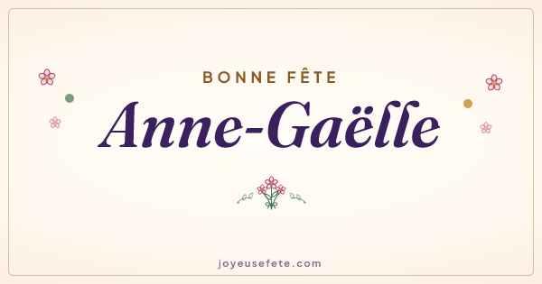 Image « Bonne fête Anne-Gaëlle » au format large