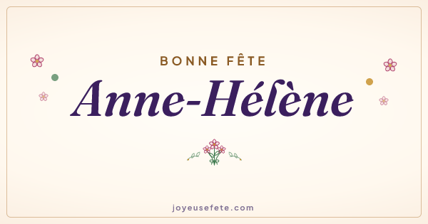 Image « Bonne fête Anne-Hélène » au format large
