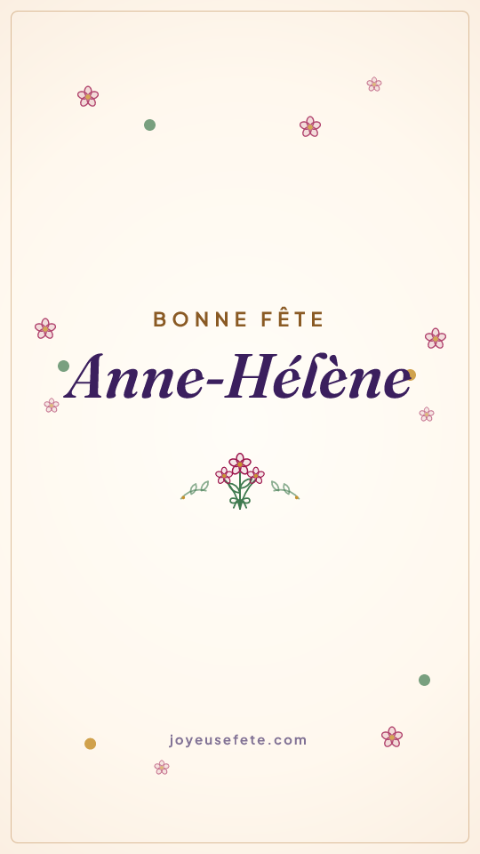 Image « Bonne fête Anne-Hélène » au format story