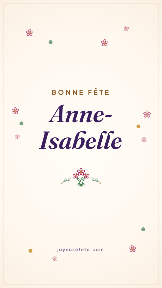 Image « Bonne fête Anne-Isabelle » au format story
