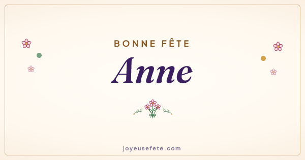 Image « Bonne fête Anne » au format large