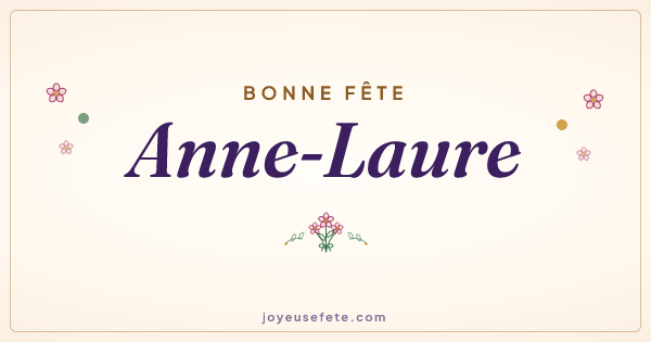 Image « Bonne fête Anne-Laure » au format large
