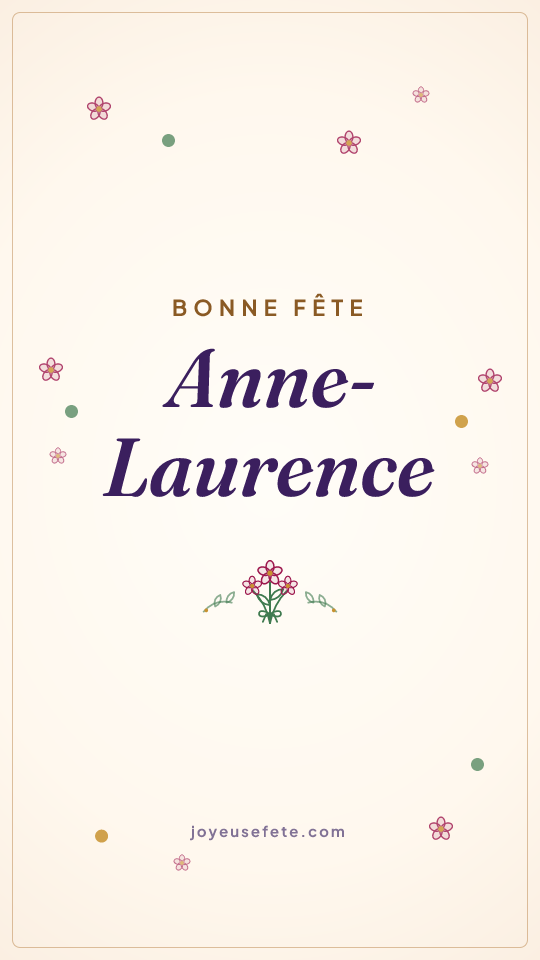 Image « Bonne fête Anne-Laurence » au format story