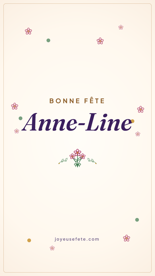 Image « Bonne fête Anne-Line » au format story