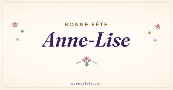 Image « Bonne fête Anne-Lise » au format large
