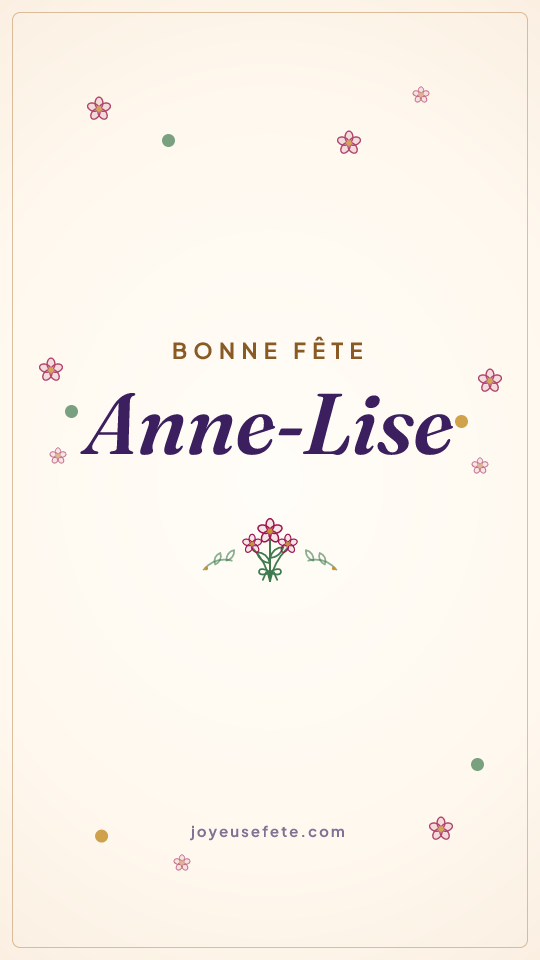 Image « Bonne fête Anne-Lise » au format story