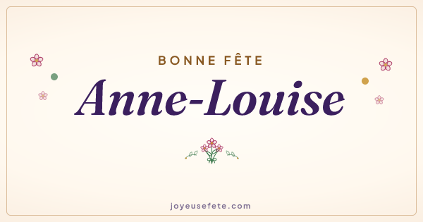 Image « Bonne fête Anne-Louise » au format large
