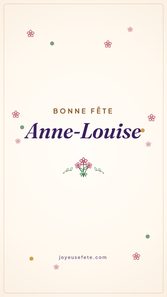 Image « Bonne fête Anne-Louise » au format story
