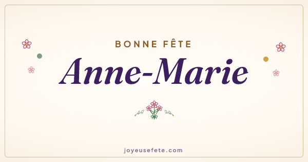 Image « Bonne fête Anne-Marie » au format large