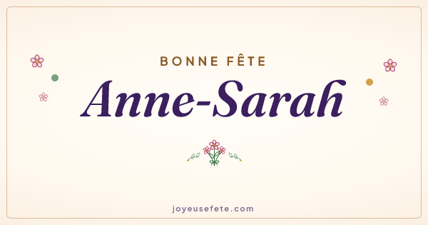 Image « Bonne fête Anne-Sarah » au format large