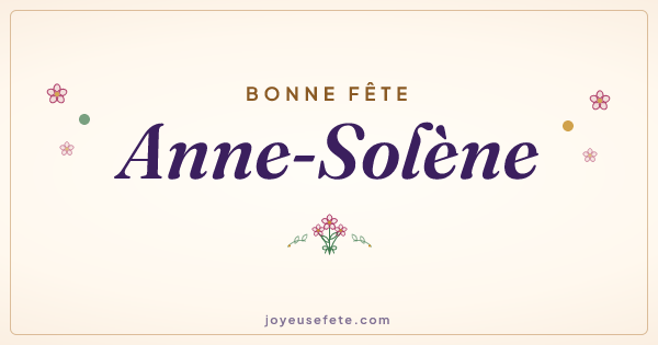 Image « Bonne fête Anne-Solène » au format large