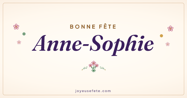 Image « Bonne fête Anne-Sophie » au format large