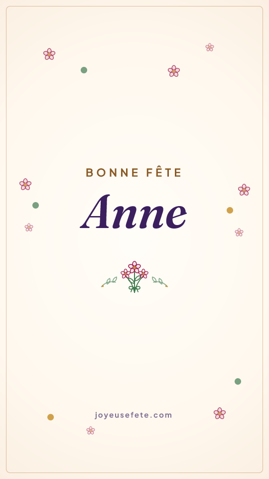 Image « Bonne fête Anne » au format story