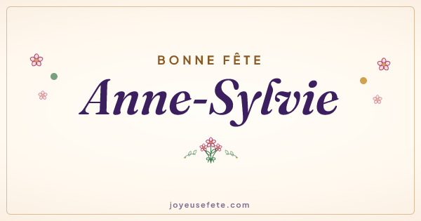Image « Bonne fête Anne-Sylvie » au format large