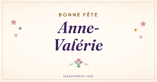 Image « Bonne fête Anne-Valérie » au format large