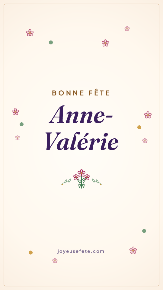 Image « Bonne fête Anne-Valérie » au format story