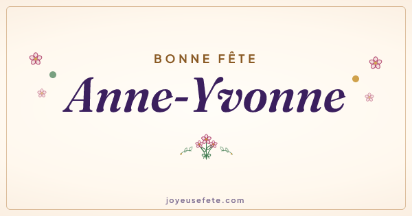 Image « Bonne fête Anne-Yvonne » au format large