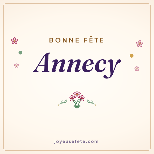 Image carrée « Bonne fête Annecy » pour WhatsApp