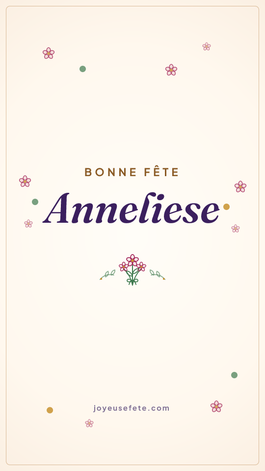 Image « Bonne fête Anneliese » au format story