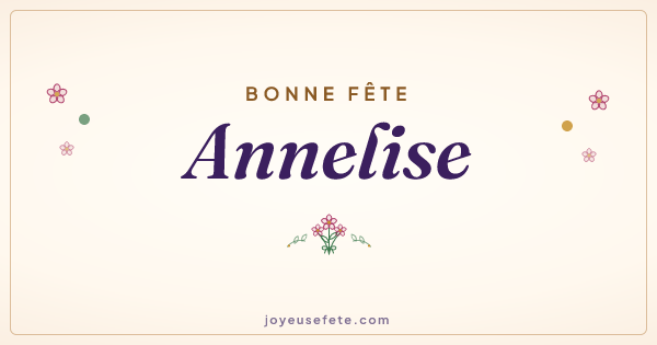 Image « Bonne fête Annelise » au format large