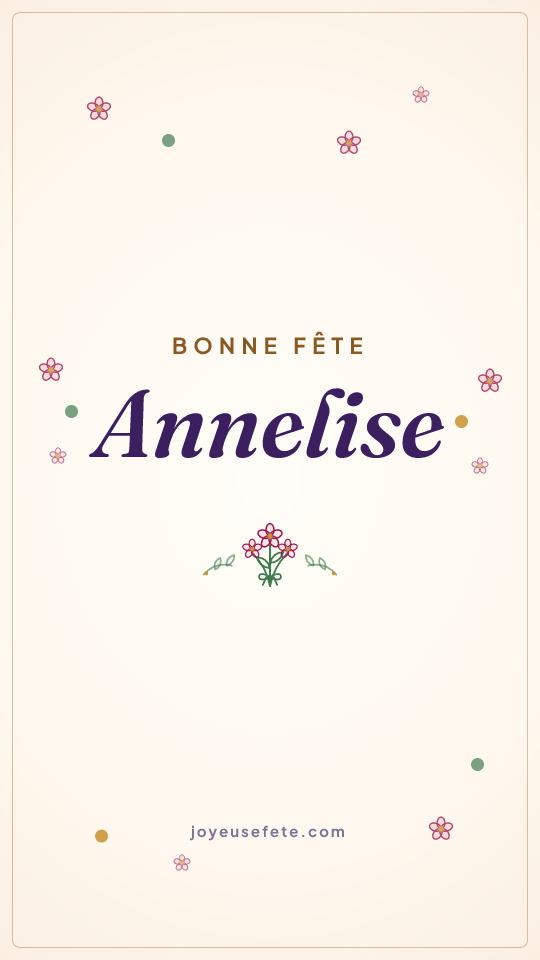 Image « Bonne fête Annelise » au format story