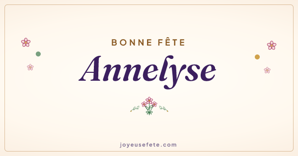Image « Bonne fête Annelyse » au format large