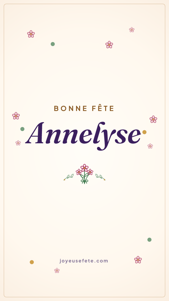 Image « Bonne fête Annelyse » au format story