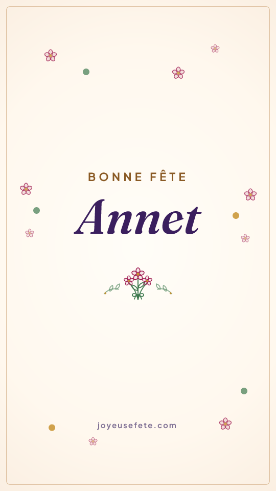 Image « Bonne fête Annet » au format story