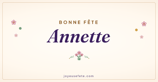 Image « Bonne fête Annette » au format large