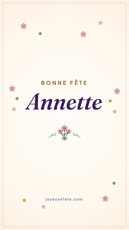 Image « Bonne fête Annette » au format story