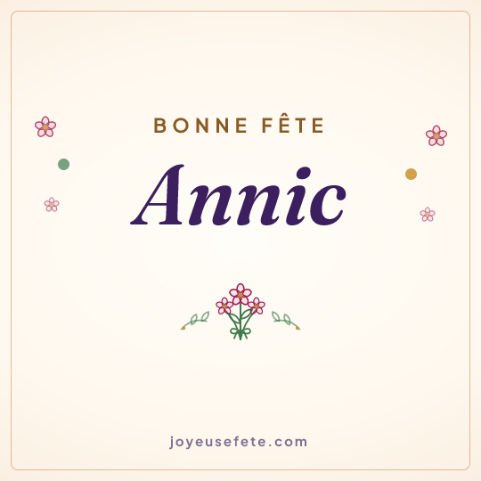 Image carrée « Bonne fête Annic » pour WhatsApp