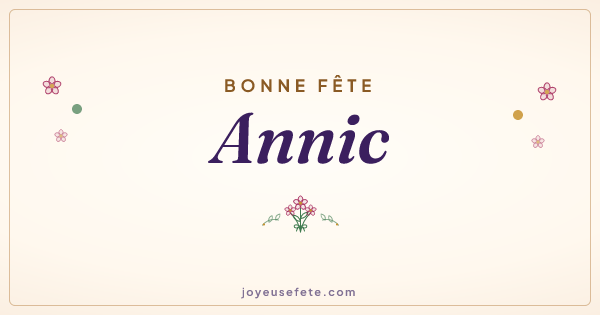 Image « Bonne fête Annic » au format large