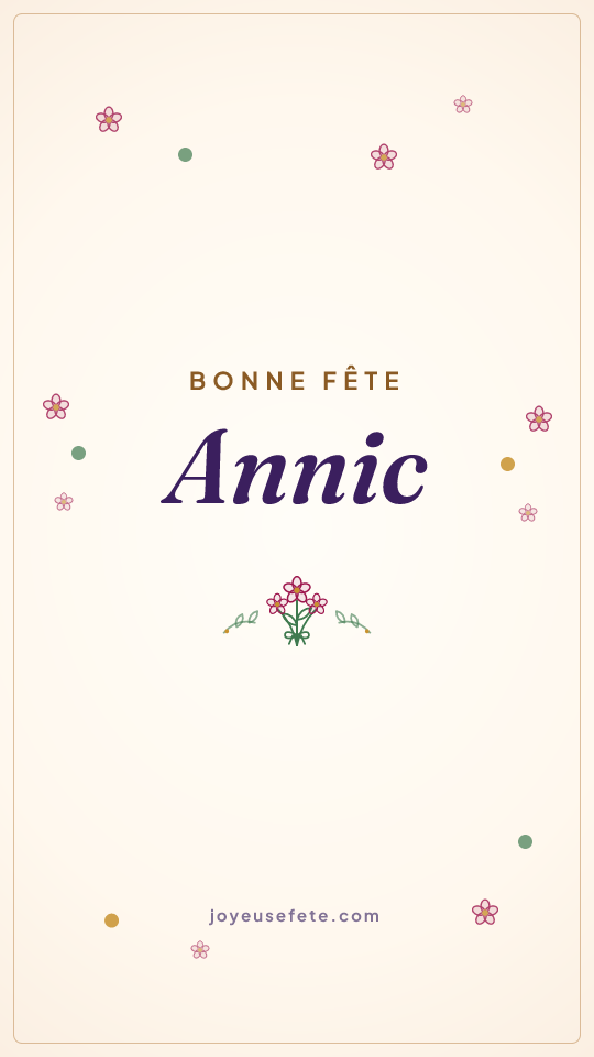Image « Bonne fête Annic » au format story