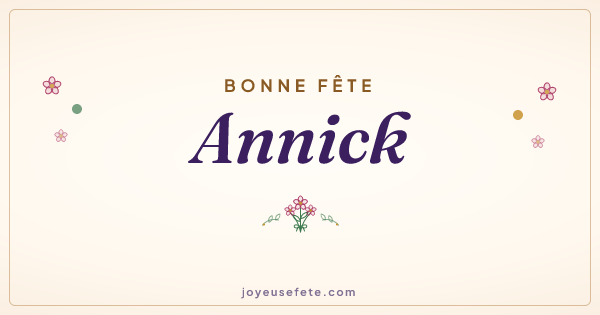 Image « Bonne fête Annick » au format large