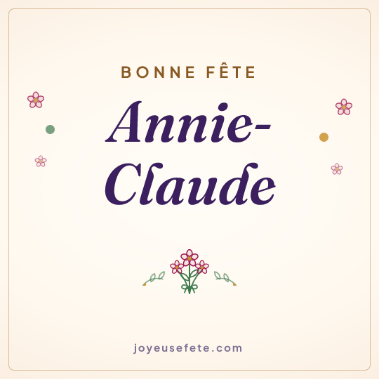 Image carrée « Bonne fête Annie-Claude » pour WhatsApp