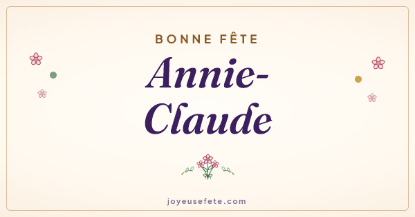 Image « Bonne fête Annie-Claude » au format large