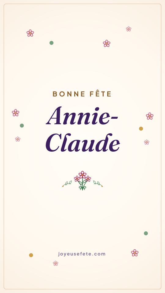 Image « Bonne fête Annie-Claude » au format story